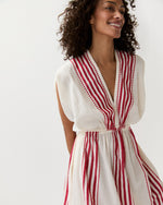 Load image into Gallery viewer, Leila Plunge Dress in Eshe Red
