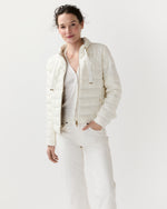 Load image into Gallery viewer, Linen Quilted Short Jacket in White
