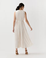 Load image into Gallery viewer, Fianna Pleated Midi Dress in Cowrie
