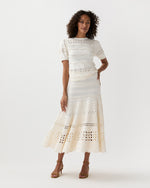 Load image into Gallery viewer, Marcelena Eyelet Top in Cowrie
