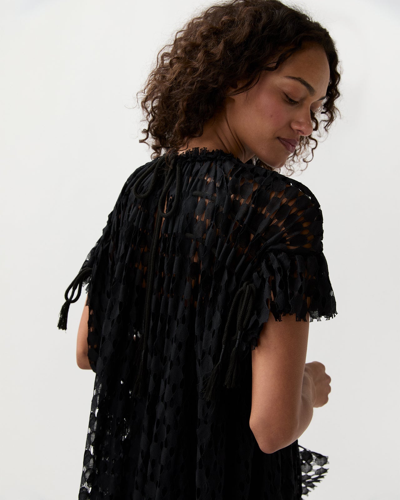 Layla Mini Dress in Noir
