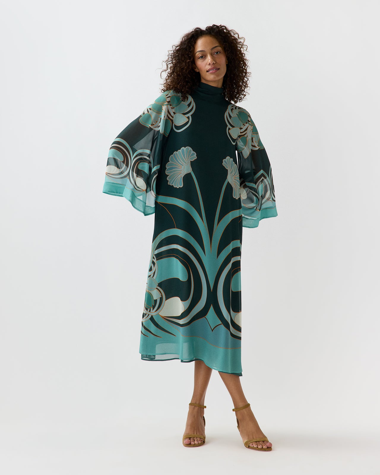 Magnifico Midi Dress in Blooming Tulip Placée