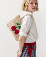 Load image into Gallery viewer, Tracy Cherries Tote in Natural/Multi
