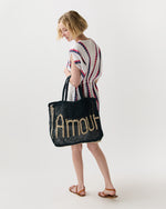 Load image into Gallery viewer, Large Amour Tote in Dark Navy/Natural

