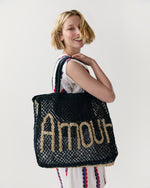 Load image into Gallery viewer, Large Amour Tote in Dark Navy/Natural
