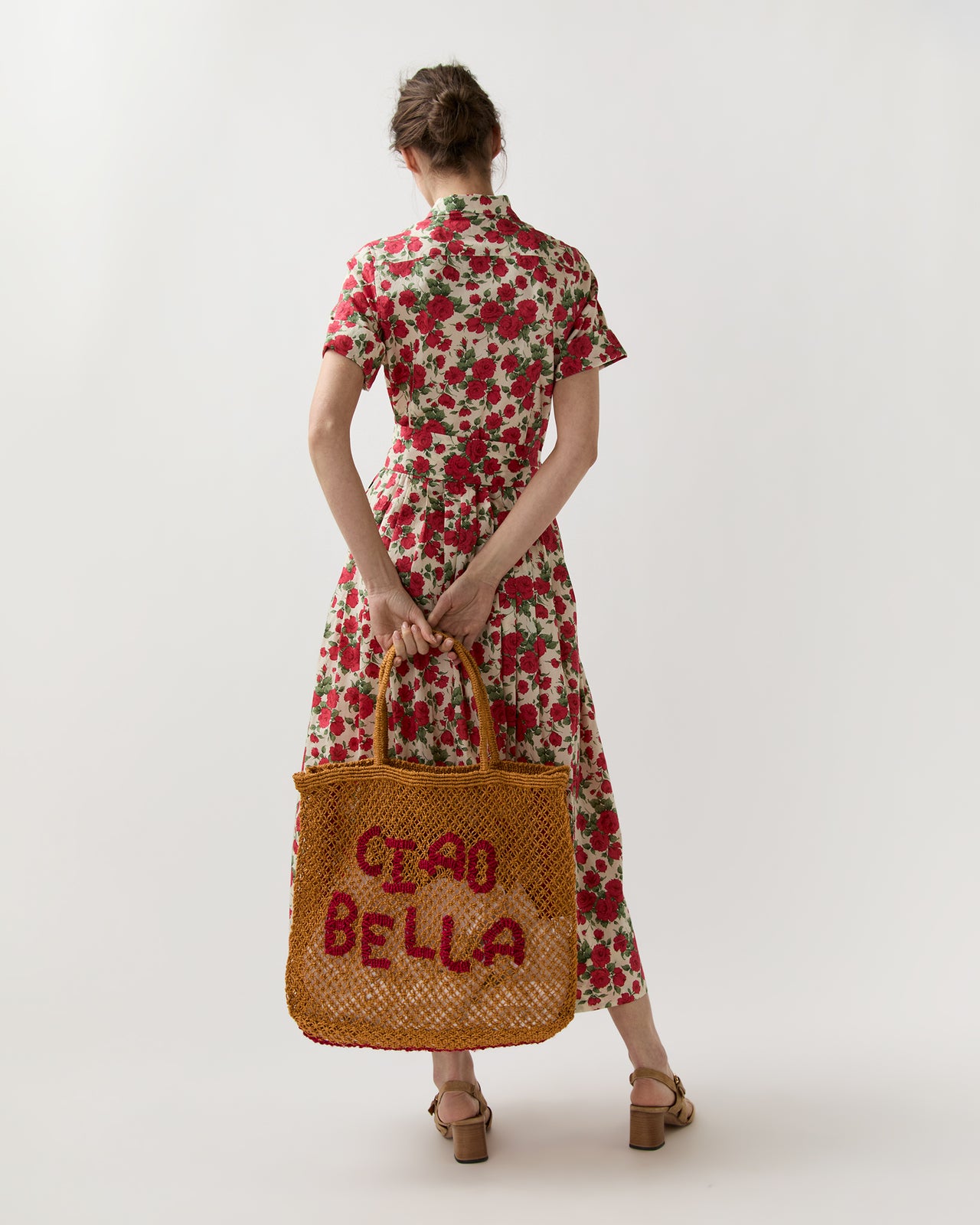 Large Ciao Bella Tote in Honey/Raspberry