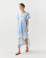 Load image into Gallery viewer, Gasira V-Neck Caftan in Debre Sky
