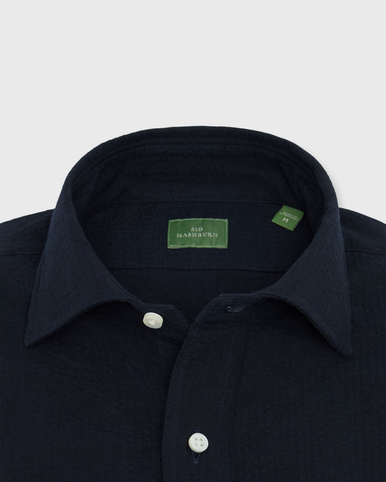 Marquez Shirt in Navy Seersucker