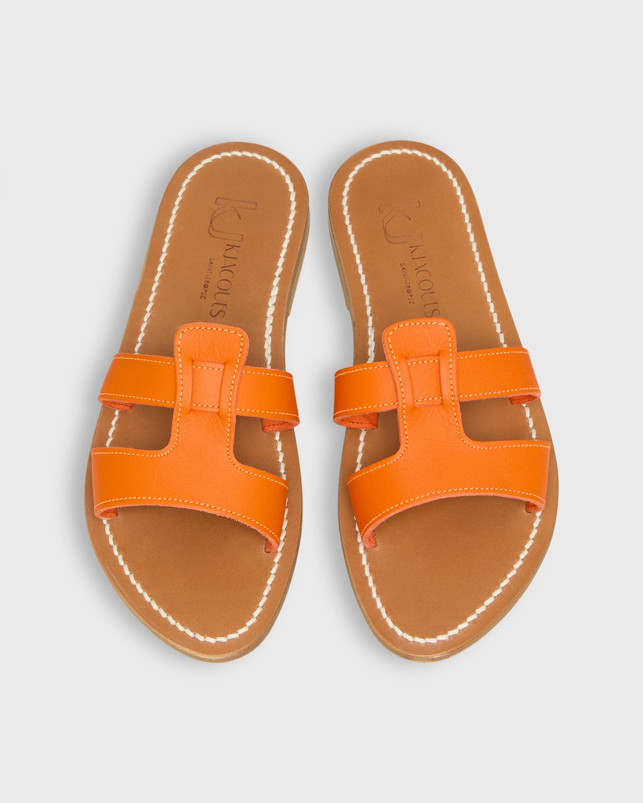 Thanos Sandal in Mandarine Leather