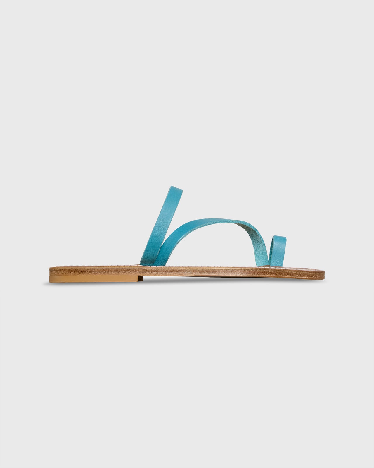 Actium Sandal in Turquoise Leather