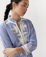 Load image into Gallery viewer, Casablanca Mini Dress in Light Blue Stripes
