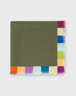 Load image into Gallery viewer, Cashmere Square Scarf in Olive/Multi
