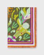Load image into Gallery viewer, Reversible Silk Scarf in Dancing Deer
