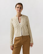 Load image into Gallery viewer, Naomi Cardigan in Cream Cotton Tape Yarn
