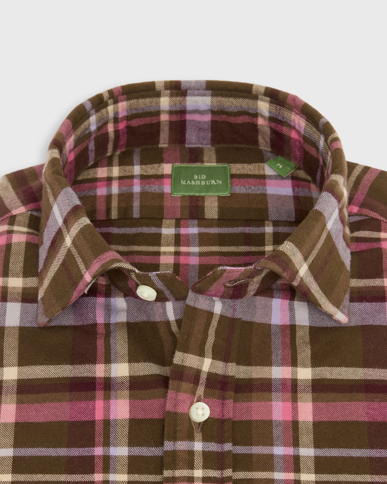 Work Shirt in Brown/Lavender/Pink Plaid Flannel