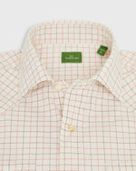 Load image into Gallery viewer, Western Work Shirt in Bone/Red/Brown Windowpane Poplin
