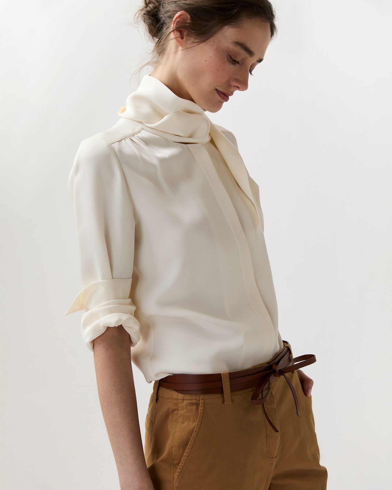 Wraparound Belt in Cognac Leather