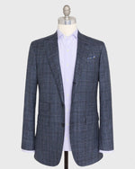 Load image into Gallery viewer, Virgil No. 2 Jacket in Petrol/Chocolate/Blue Plaid Twill
