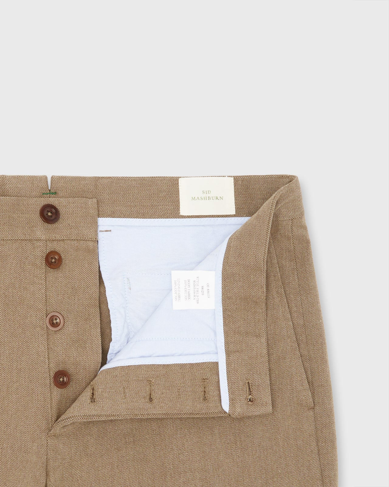 Field Pant in Chocolate/Oat Cavalry Twill