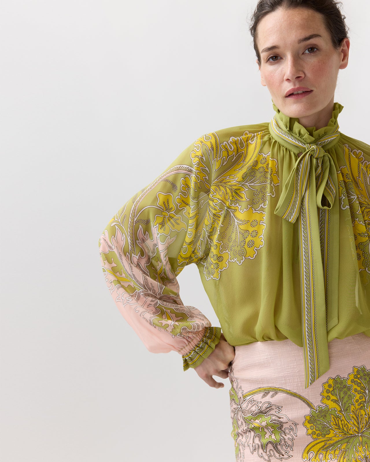 Cerere Blouse in Swathe Placée