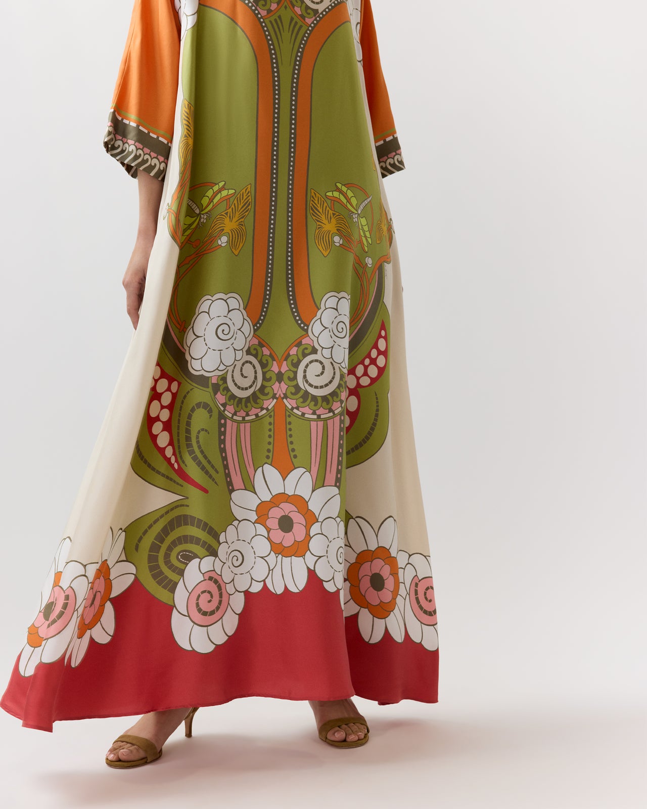 Muumuu Dress Round Neck in Ambrosia Placée