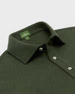 Load image into Gallery viewer, Long-Sleeved Polo in Heather Olive Pima Pique
