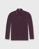 Load image into Gallery viewer, Long-Sleeved Polo in Merlot Pima Pique
