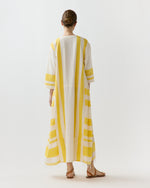 Load image into Gallery viewer, Fana V Neck Caftan in Mezimuri Yellow
