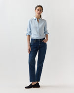 Load image into Gallery viewer, Classic Blouse in Pale Blue Silk Crepe De Chine
