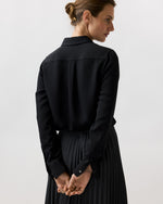 Load image into Gallery viewer, Classic Blouse in Black Silk Crepe De Chine
