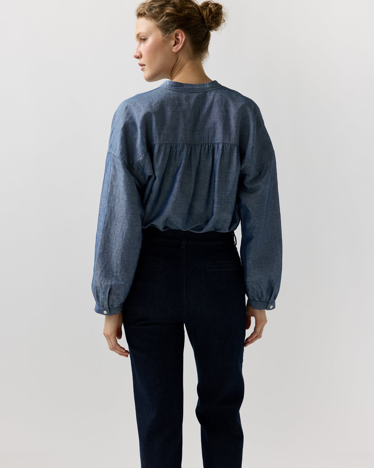 Sunny Blouse in Indigo Cotolino Chambray
