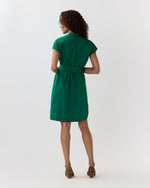 Load image into Gallery viewer, Atelier Shirtdress in Evergreen Nylon Faille
