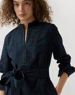 Load image into Gallery viewer, Mackey Dress in Blackwatch Patchwork Double-Weave
