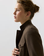 Load image into Gallery viewer, Cecile Cargo Jacket in Bark Crinkle Cotton/Wool

