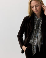 Load image into Gallery viewer, Marguerite Jacket in Chocolate Stretch Velveteen
