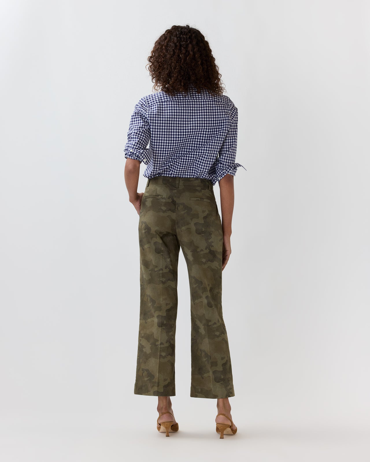 Frankie Cropped Pant in Camo Stretch Twill