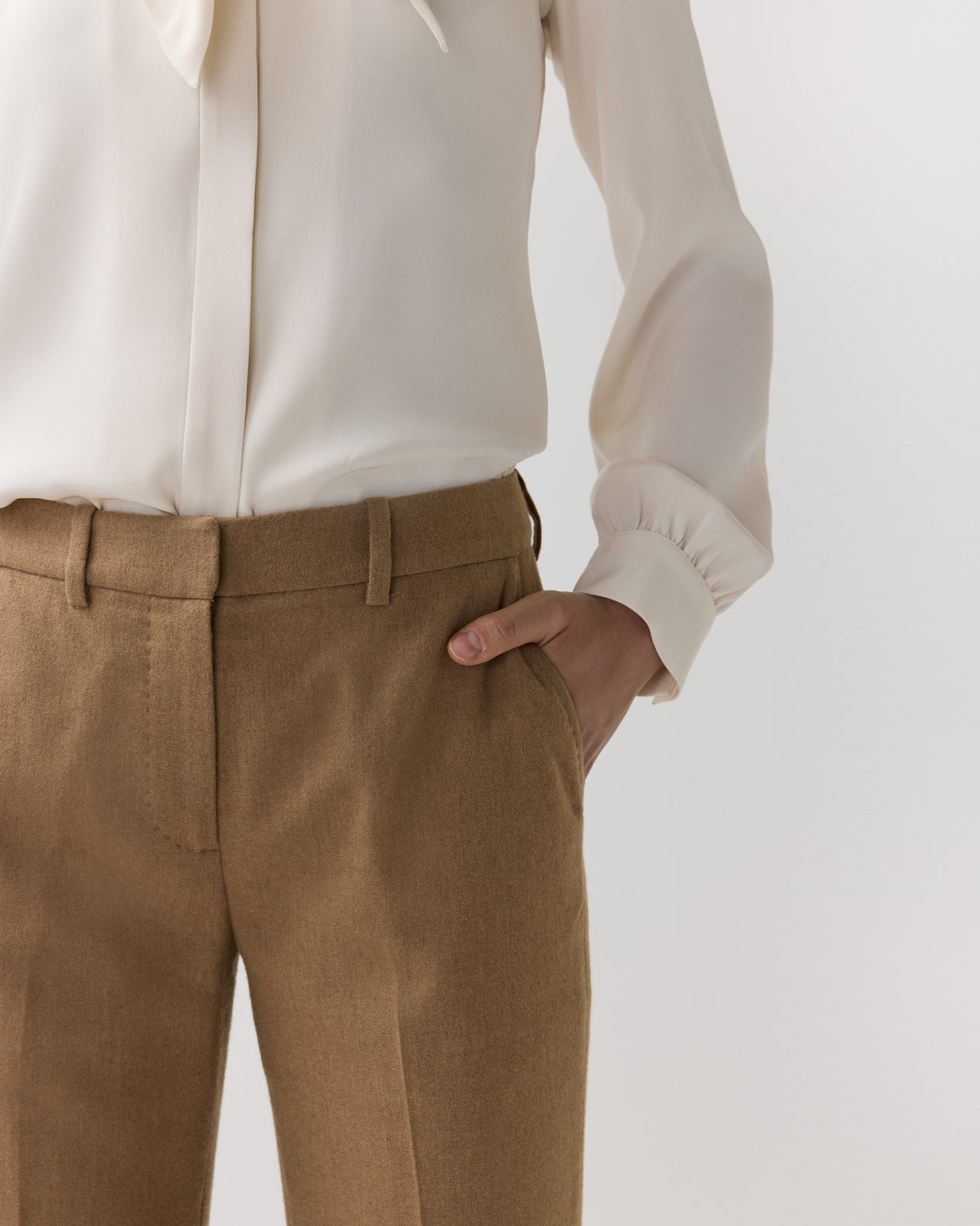 Lane Pant in Camel Hair Flannel