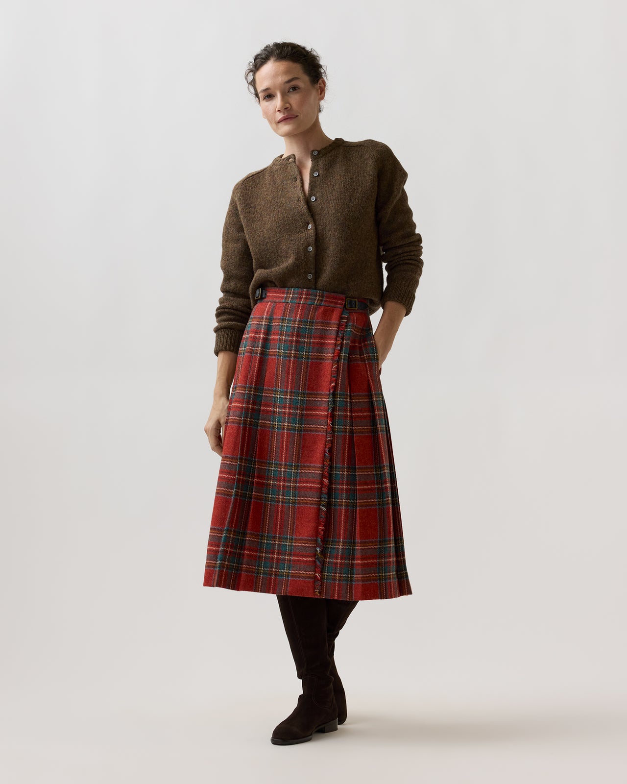 Kilt Skirt in Red Antique Royal Stewart Tartan Wool