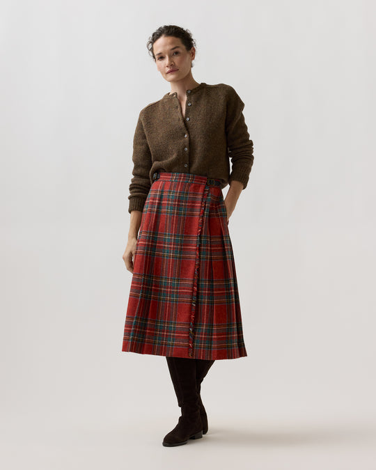 Kilt Skirt in Red Antique Royal Stewart Tartan Wool