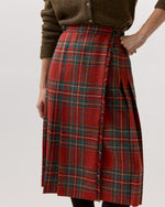 Load image into Gallery viewer, Kilt Skirt in Red Antique Royal Stewart Tartan Wool
