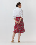 Load image into Gallery viewer, Quilted Adley Wrap Skirt in Red/Navy Bandana Poplin
