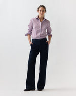 Load image into Gallery viewer, Sidney Shirt in Red/Sky Banker Stripe Poplin
