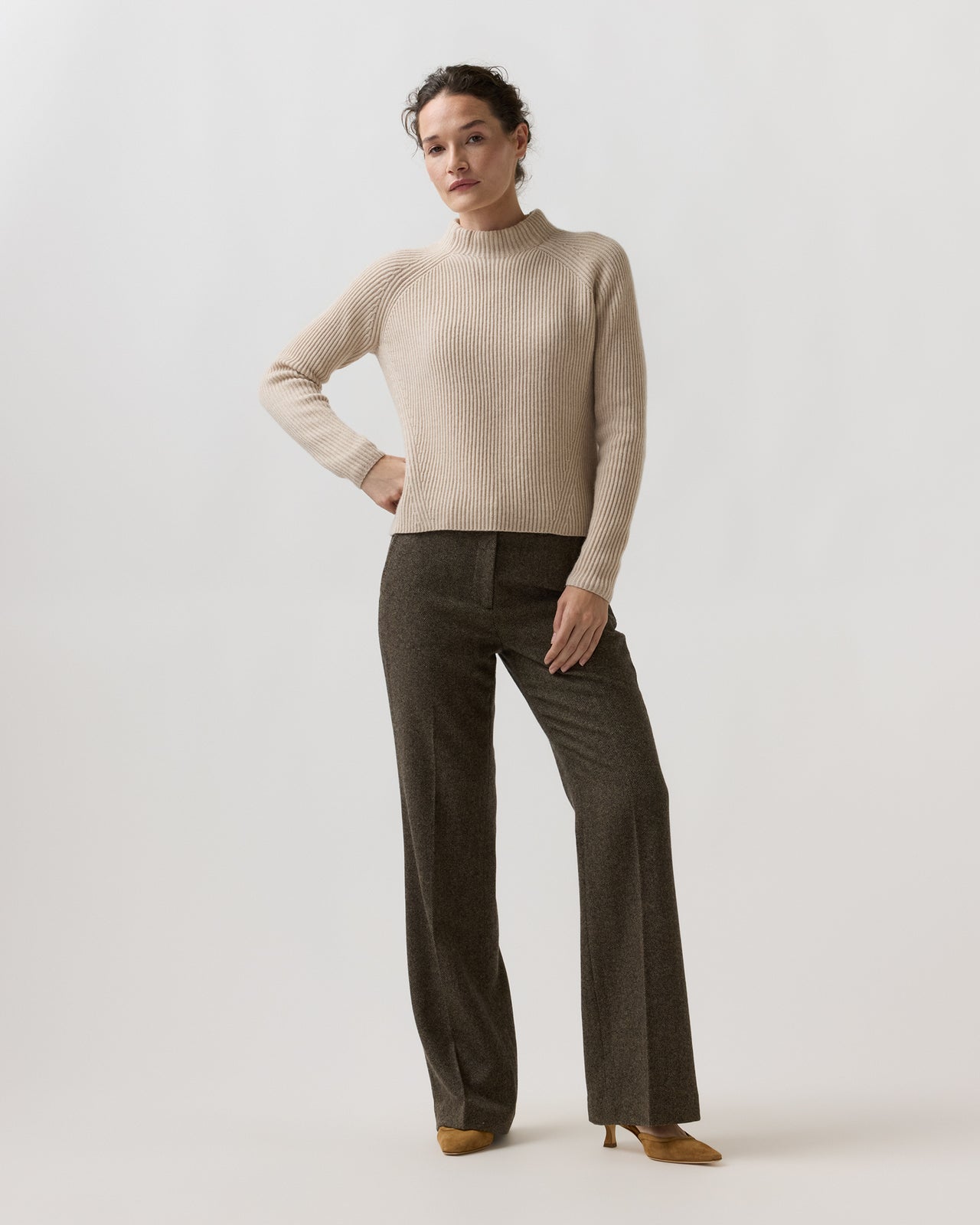 Henriette Sweater in Wheat Cashmere
