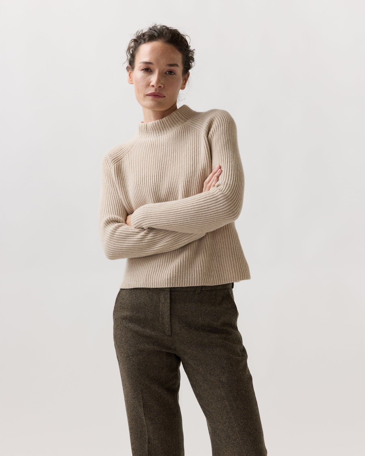 Henriette Sweater in Wheat Cashmere