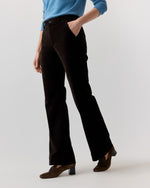 Load image into Gallery viewer, Lindy Trouser in Chocolate Stretch Velveteen
