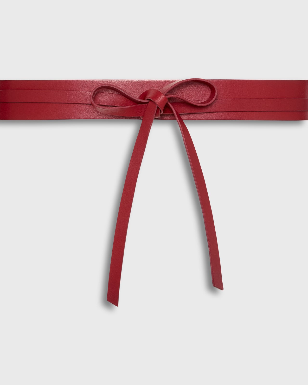 Wraparound Belt in Red Leather