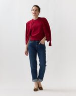 Load image into Gallery viewer, Rosie Shell in Deep Red Cotton/Cashmere
