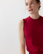 Load image into Gallery viewer, Rosie Shell in Deep Red Cotton/Cashmere
