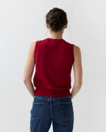 Load image into Gallery viewer, Rosie Shell in Deep Red Cotton/Cashmere
