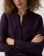 Load image into Gallery viewer, Tyrolean Jacket in Aubergine Extra Fine Merino Wool
